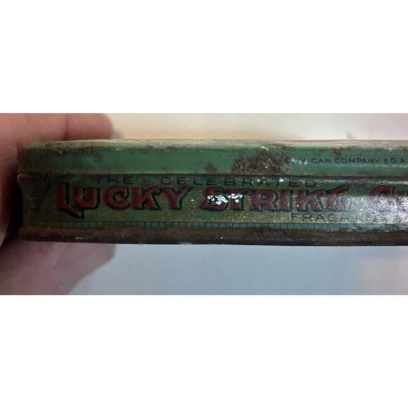 Vintage 1920s Lucky Strike Cigarette Tin Box R A Patterson Tobacco Co - Picture 13 of 16